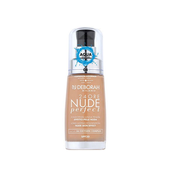 DEBORAH FONDOTINTA 24H NUDE PERFECT AQUA SYSTEM 04 + ILLUMINANTE
