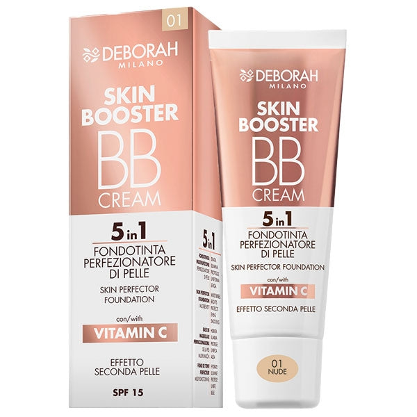 DEBORAH SKIN BOOSTER BBCREAM FONDOTINTA 5 IN 1 VITAMINA C 01 - BIBA-RICAMBI