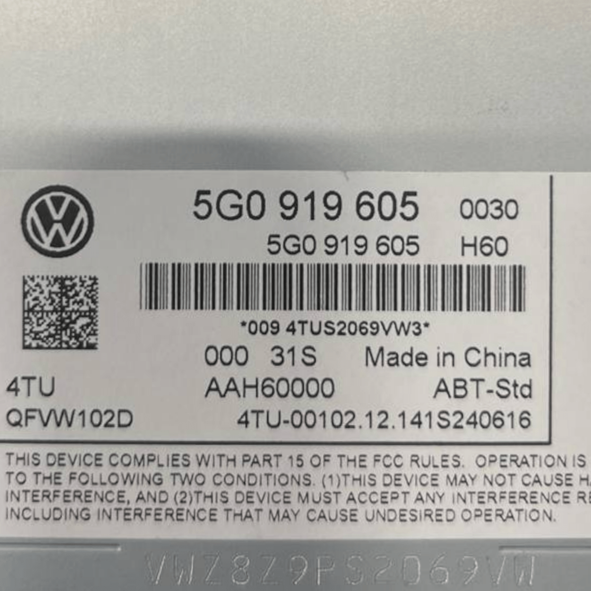 Display / Schermo Multifunzione Touch Screen Volkswagen Golf VII (2012 ak 2018) cod: 5G0919605