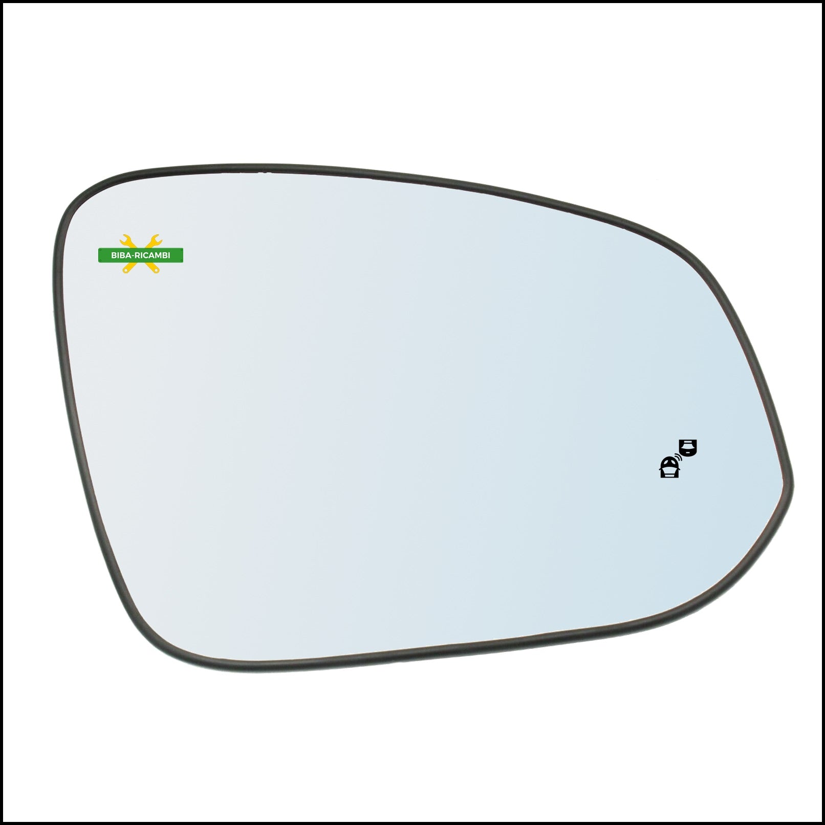 Piastra Specchio Retrovisore Termico Lato Dx-Passeggero Per Toyota Hilux VIII (N1) dal 2015&gt; (con blind spot) BIBA-RICAMBI