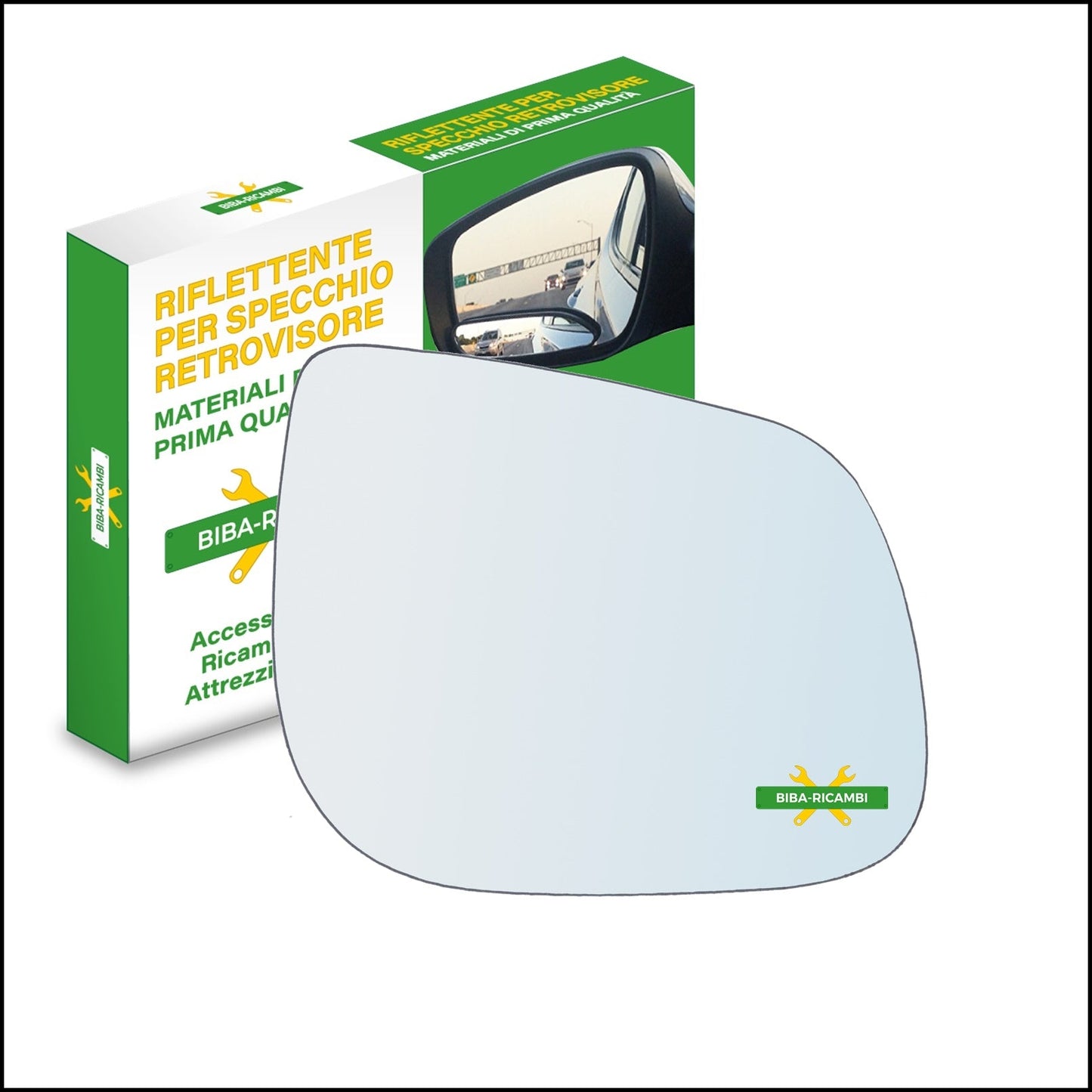 Vetro Specchio Retrovisore Lato Dx-Passeggero Per Kia Picanto II (TA) dal 2011&gt; BIBA-RICAMBI