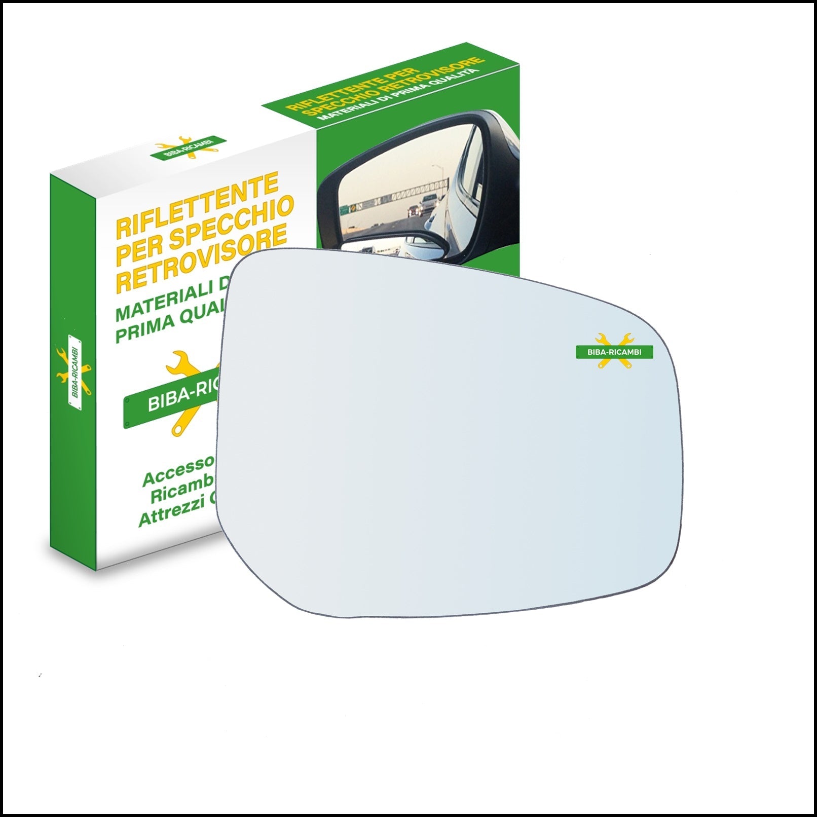 Vetro Specchio Retrovisore Lato Dx-Passeggero Per Mitsubishi Mirage (A0_A) dal 2012> BIBA-RICAMBI