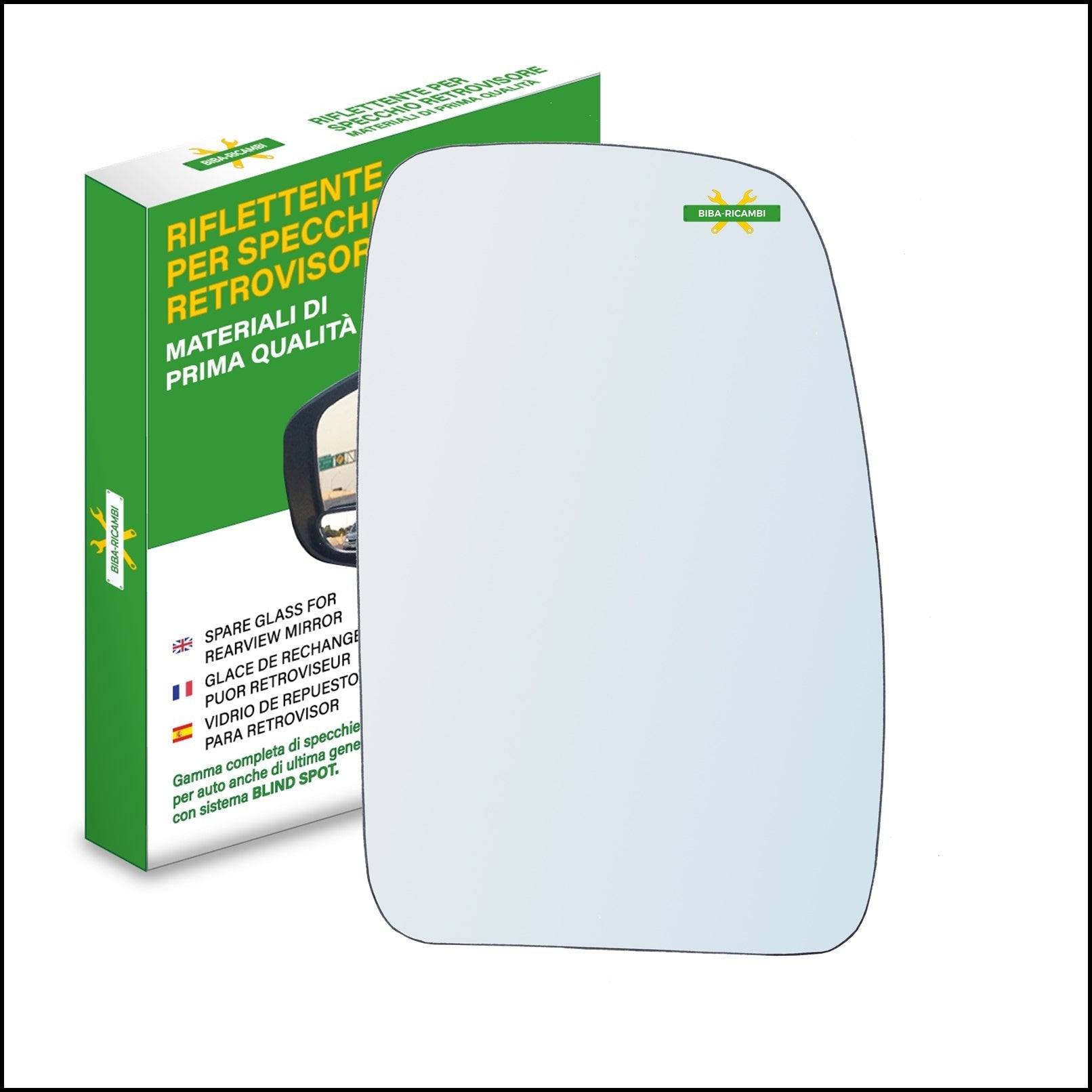 Vetro Specchio Retrovisore Lato DX Compatibile Per Renault Master III (JV) dal 2010> BIBA-RICAMBI