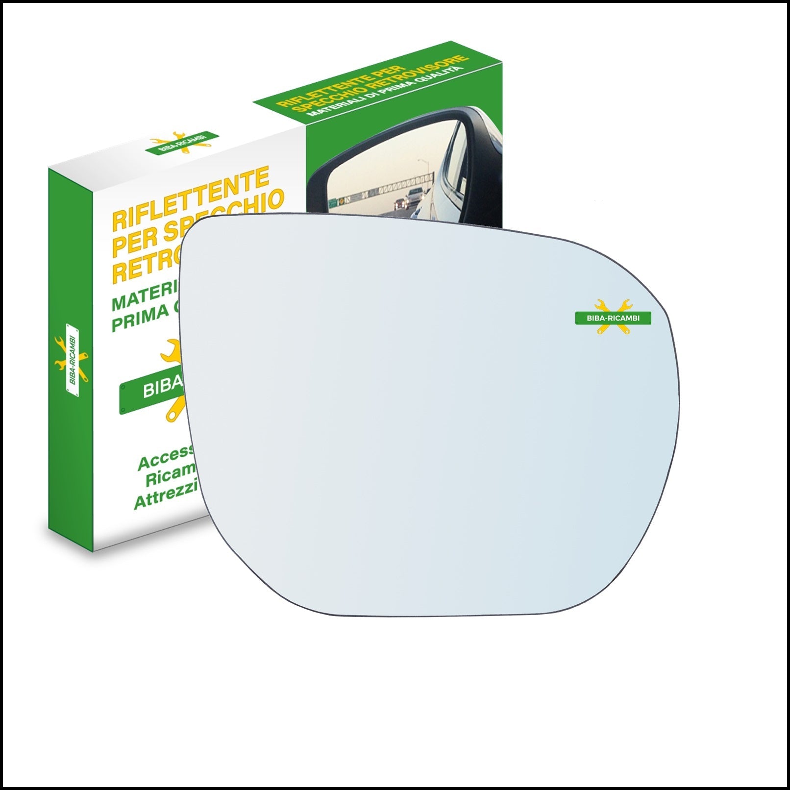 Vetro Specchio Retrovisore Lato DX Compatibile Per Hyundai Santa FÉ III (DM) dal 2012> BIBA-RICAMBI