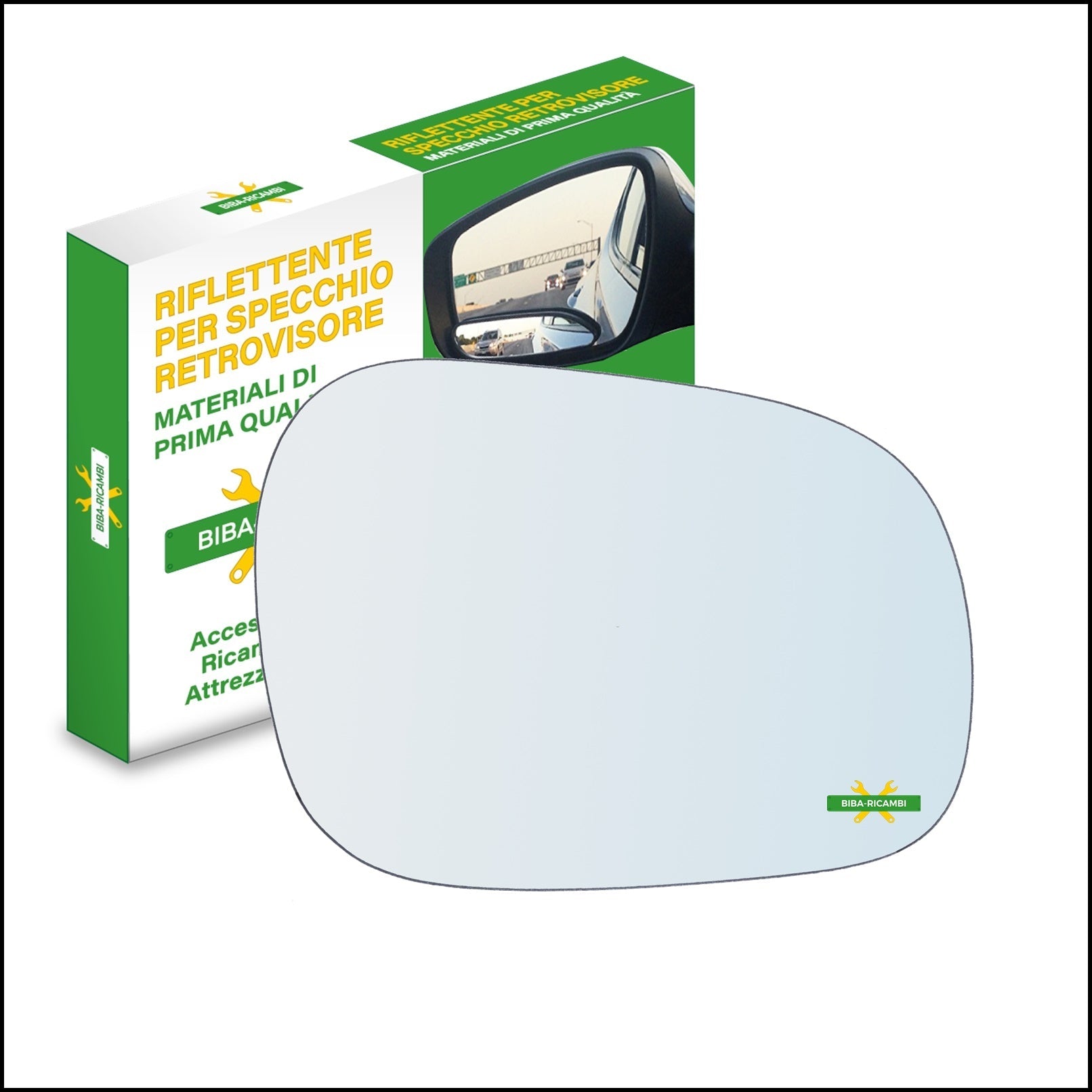 Vetro Specchio Retrovisore Lato DX Compatibile Grand Vitara I (FT) dal 1998-2006 BIBA-RICAMBI