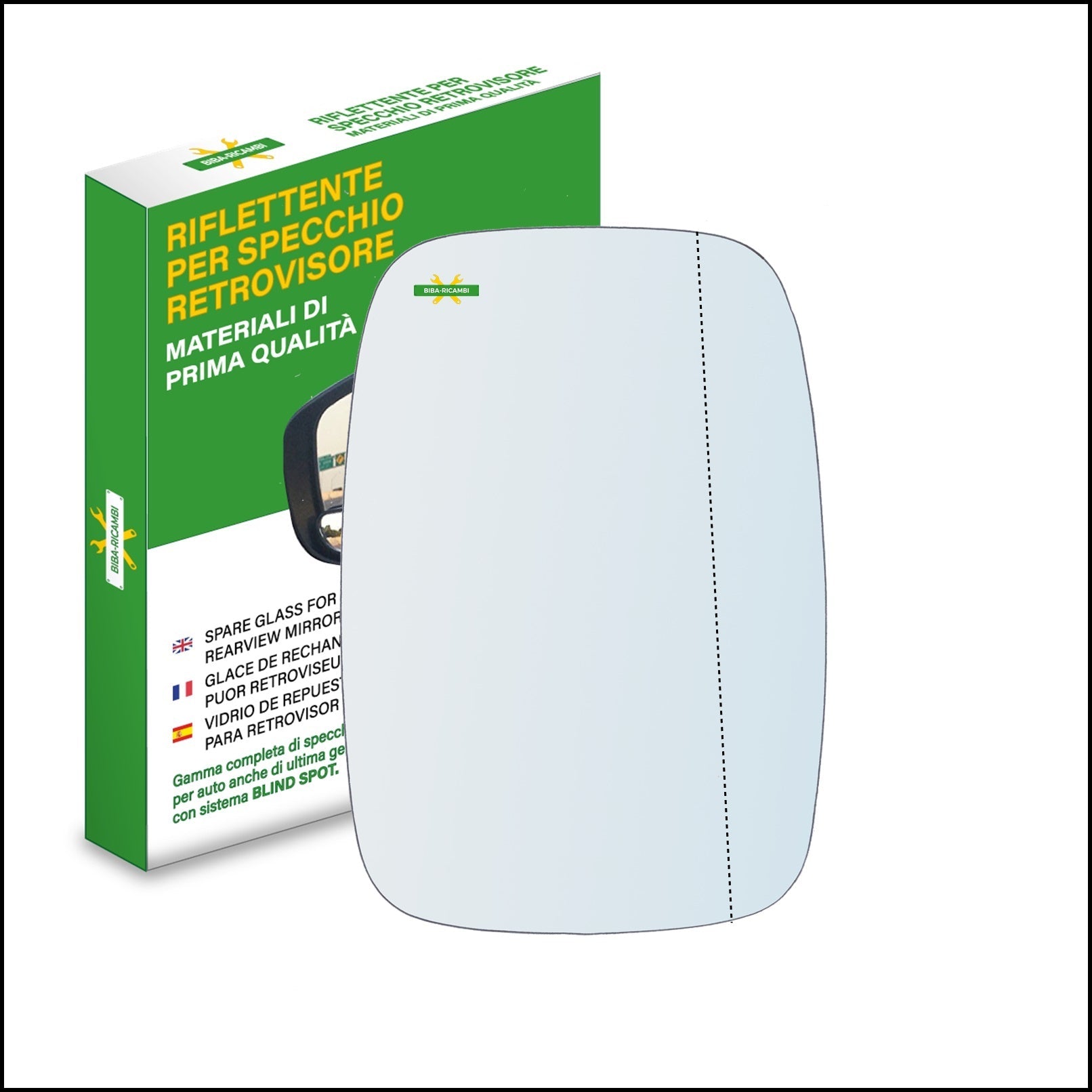 Vetro Specchio Retrovisore Asferico Lato Dx-Passeggero Per Kia K2700 dal 1999> BIBA-RICAMBI