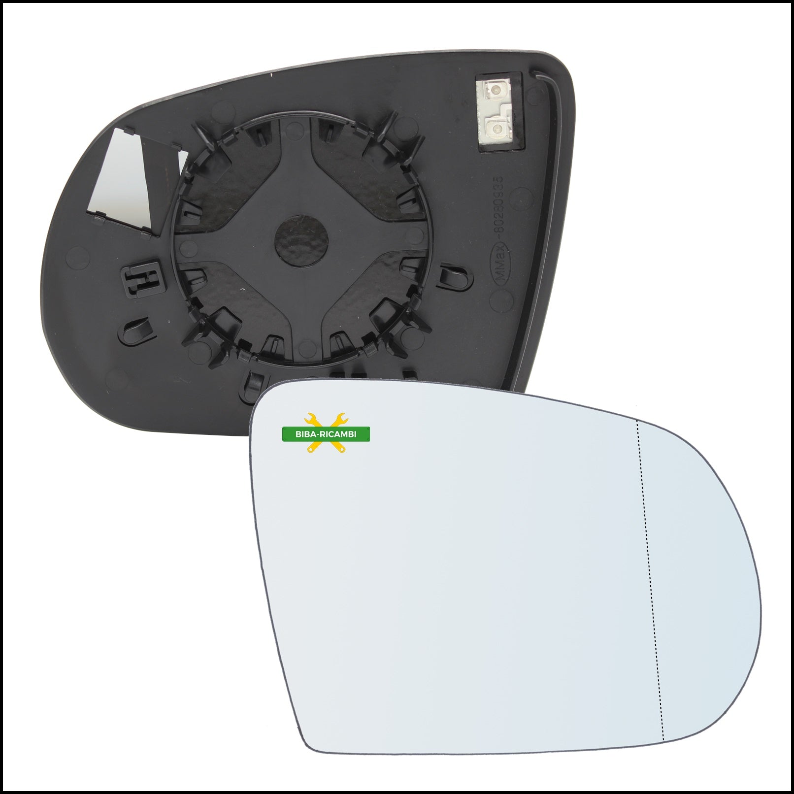 Piastra Retrovisore Termica Asferica Lato Dx-Passeggero Per Jeep Cherokee V (KL) dal 2013&gt; BIBA-RICAMBI
