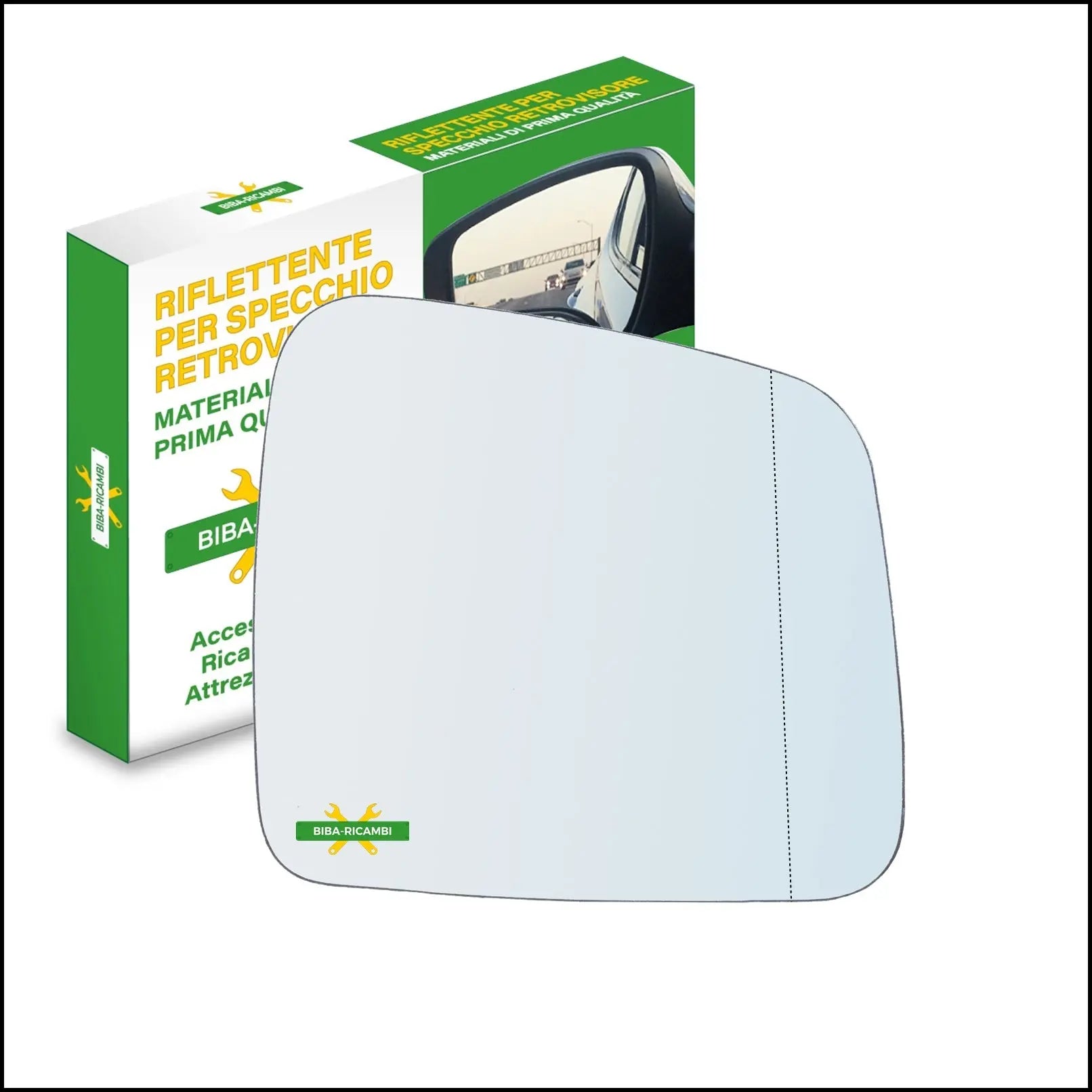 Vetro Specchio Retrovisore Asferico Lato Dx-Passeggero Per Jeep Grand Cherokee IV (WK) dal 2010> BIBA-RICAMBI