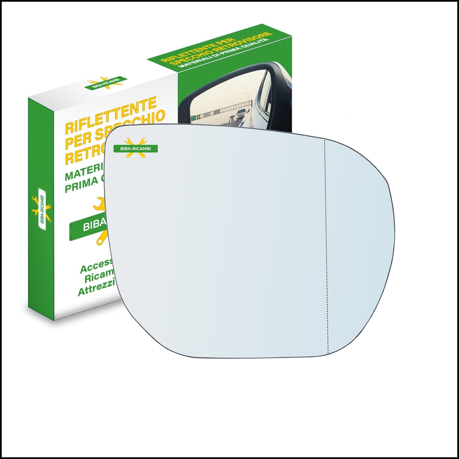 Vetro Specchio Retrovisore Asferico Lato DX Compatibile Per Hyundai Grand Santa FÉ dal 2013> BIBA-RICAMBI