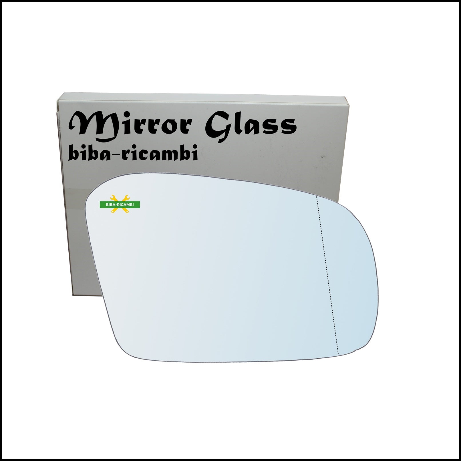 Vetro Specchio Retrovisore Cromato Asferico Lato Dx-Passeggero Per Hyundai S-Coupe (SLC) dal 1990-1996 BIBA-RICAMBI