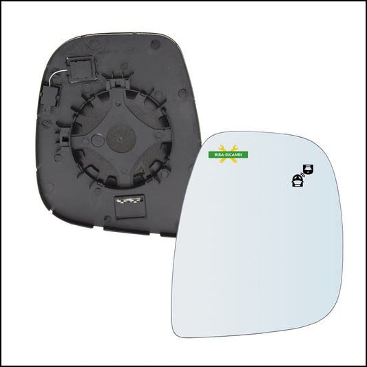 V. Piastra Retrovisore Termica Blind Spot Lato Dx-Passeggero Per Peugeot Rifter dal 2018&gt; BIBA-RICAMBI