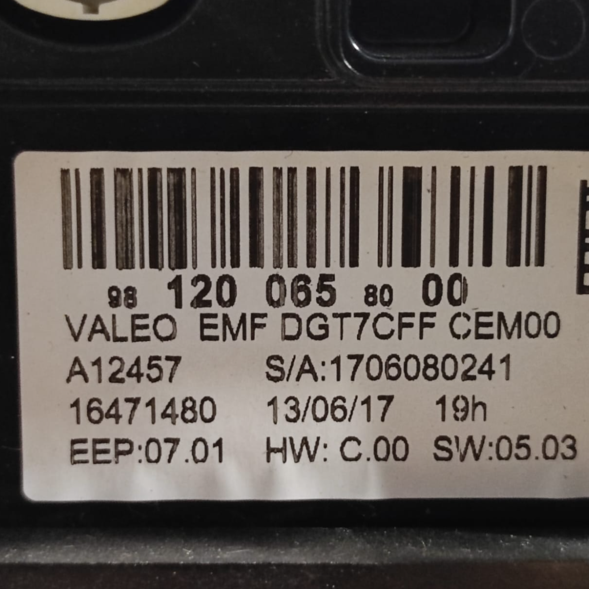Display / Schermo Citroen C3 cod: 9812006580 (2016-)