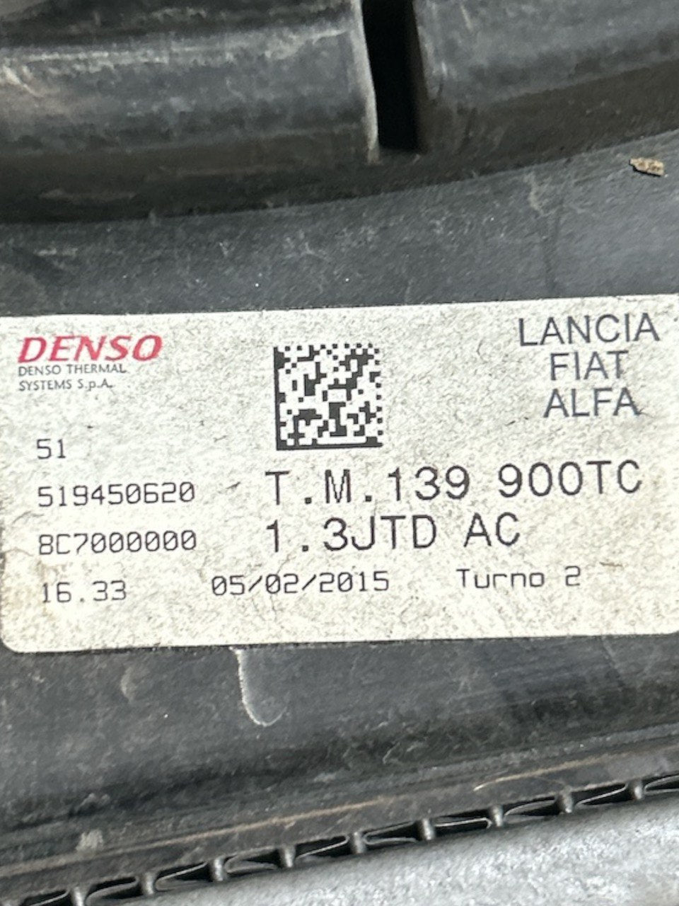 Elettroventola + Radiatore Fiat Panda 1.3 Diesel (2012 > ) cod.519450620