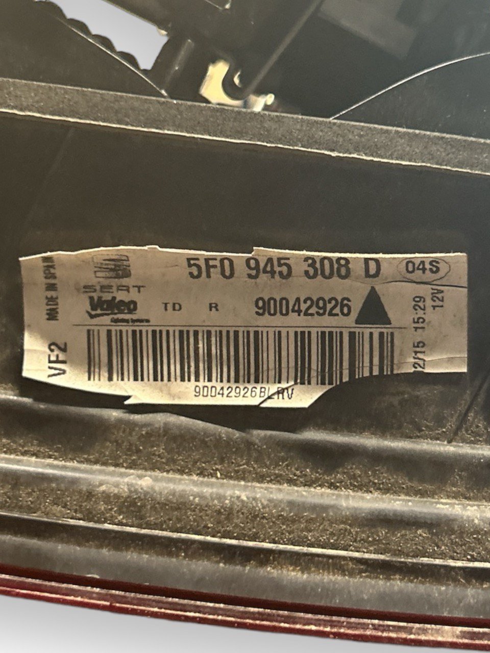 Fanale / Stop Alogeno Posteriore Destro Seat Leon (2012 > 2019) cod.5F0945308D