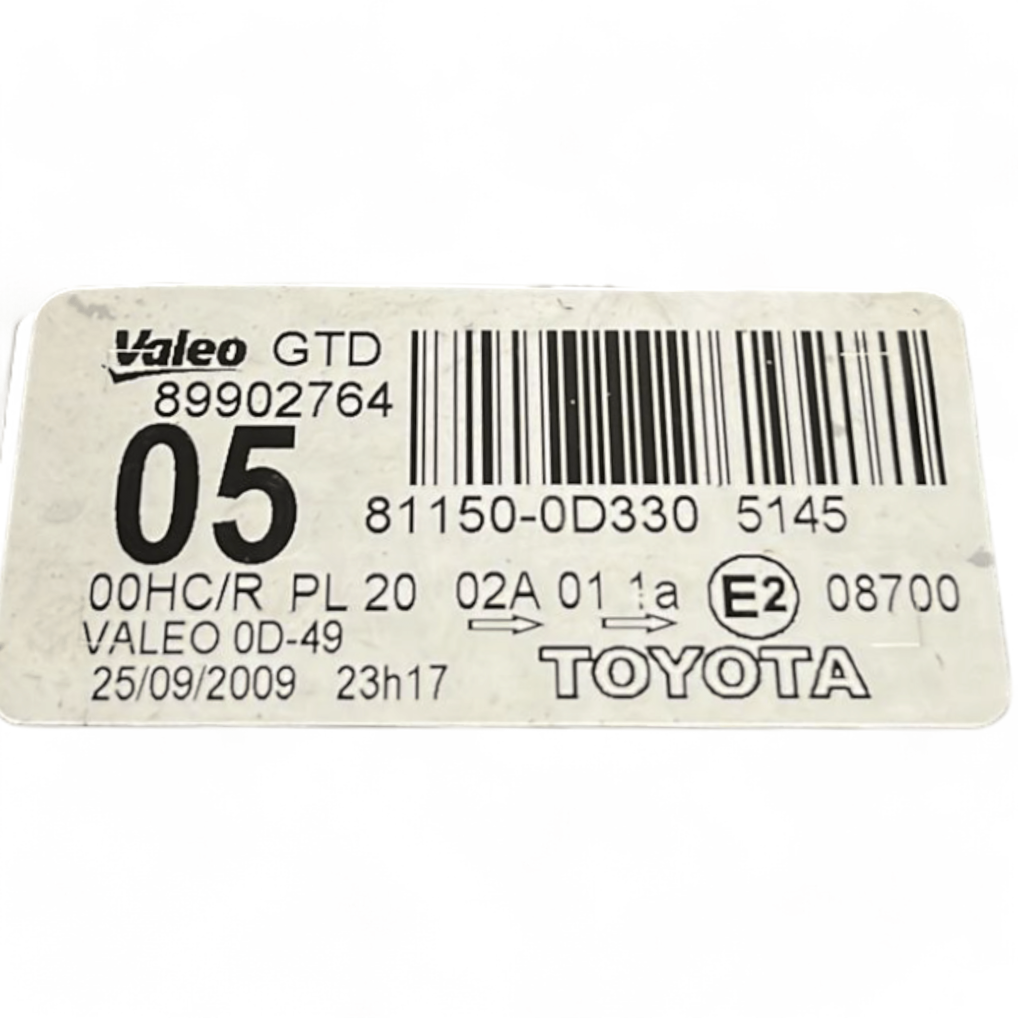 Faro / Fanale Anteriore Sinistro Alogeno Toyota Yaris (2005-2011) cod.81150-0D330