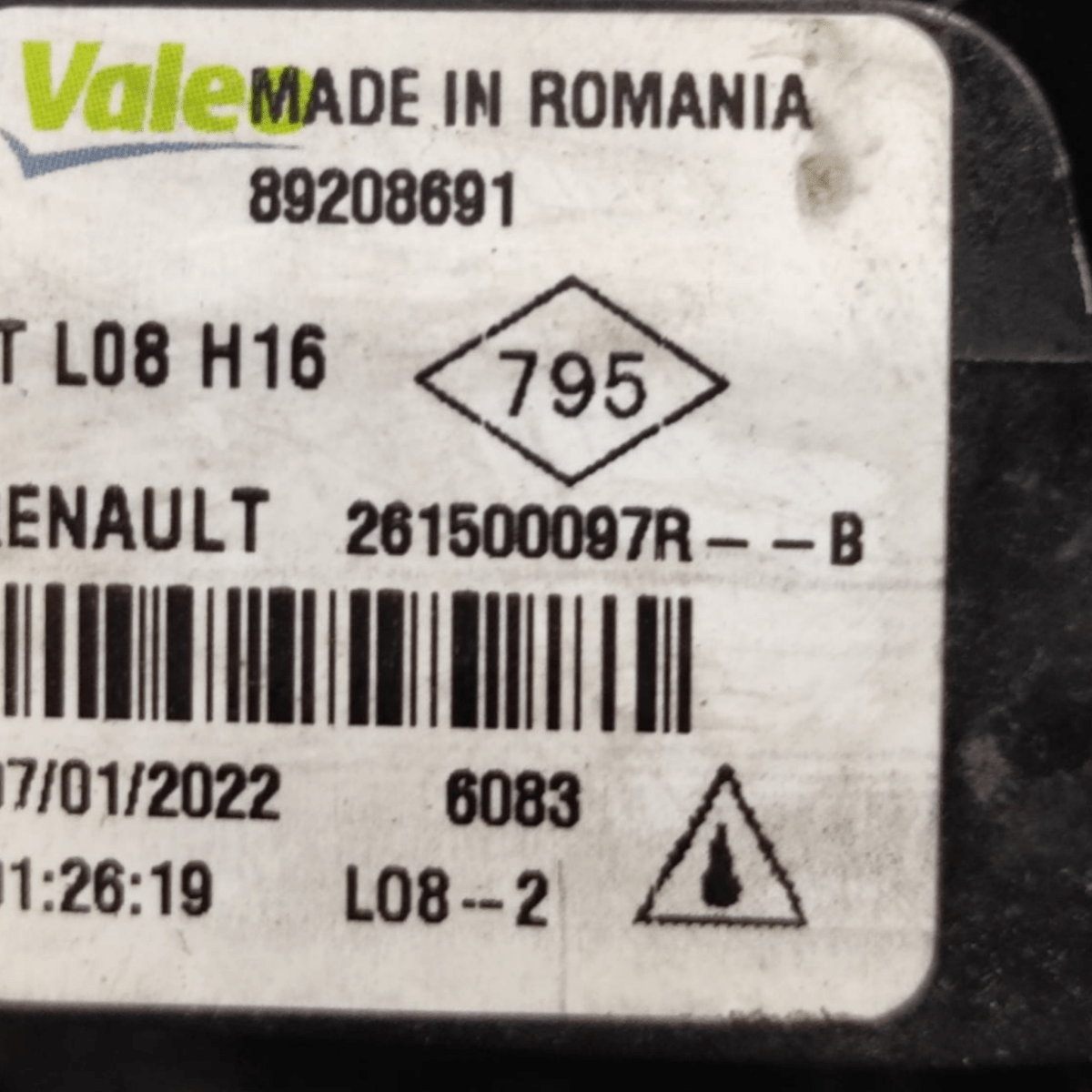 Faro / Fanale Fendinebbia Destro Alogeno Dacia Jogger COD: 261500097R (2021-)