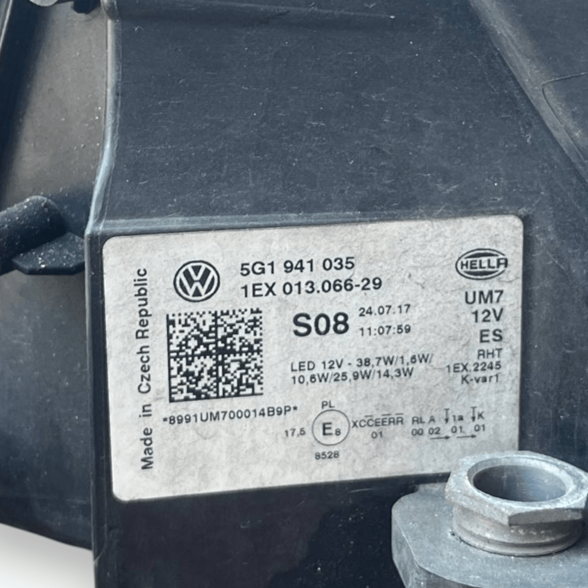 Faro / Fanale Full Led anteriore sinistro (sx) Volkswagen Golf 7.5 (2019 al 2021) cod: 5G1941035