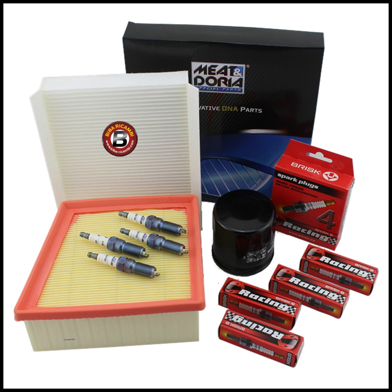Kit Tagliando Filtri | Candele Per Ford Fiesta VI 1.400 LPG 71kw/97cv dal 2009&gt; BIBA-RICAMBI