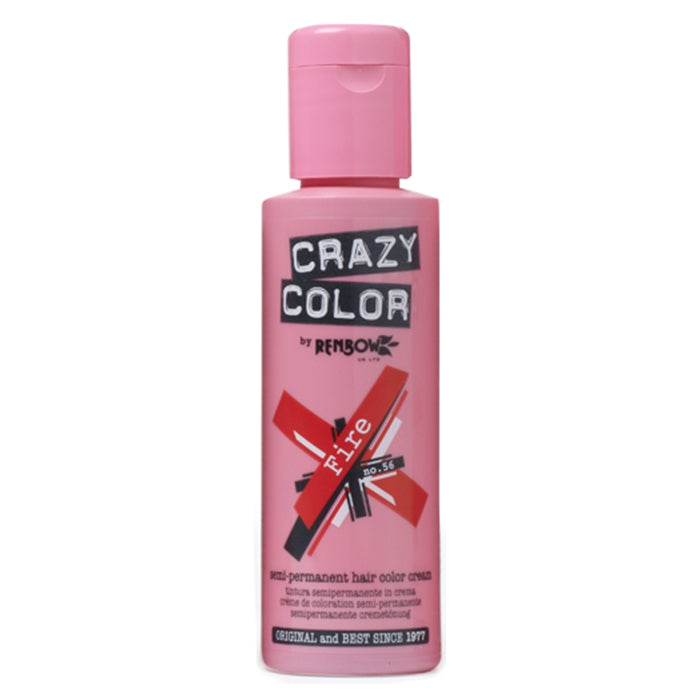 CRAZY COLOR SEMI-PERMANENT HAIR COLOR CREAM FIRE 56 - BIBA-RICAMBI