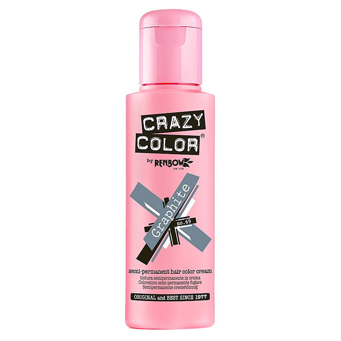 CRAZY COLOR SEMI-PERMANENT HAIR COLOR CREAM GRAPHITE 69 - BIBA-RICAMBI