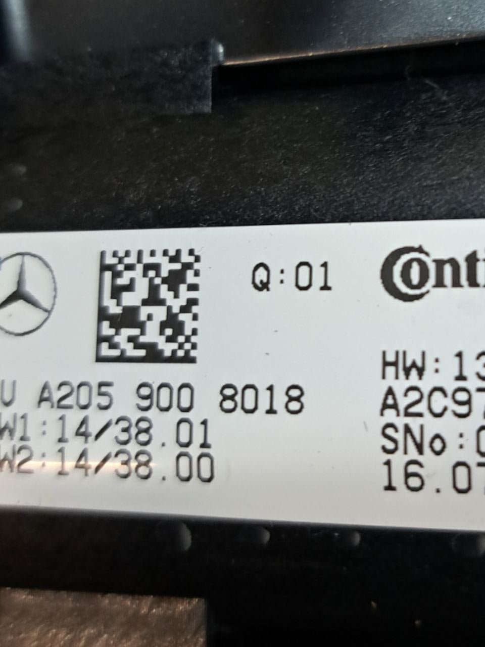 Gruppo Comandi multimediali / autoradio joystick manopola centrale + controllo modalità di guida Mercedes-Benz Classe C W205 (2013-2021)COD:A2059008018