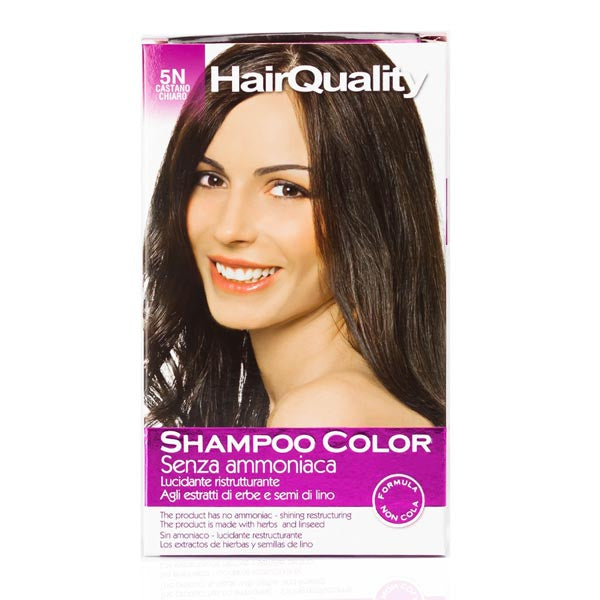 HAIR QUALITY SHAMPOO COLORORANTE CAPELLI CASTANO CHIARO 5N - BIBA-RICAMBI