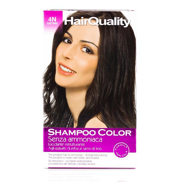 HAIR QUALITY SHAMPOO COLORORANTE CAPELLI CASTANO 4N - BIBA-RICAMBI
