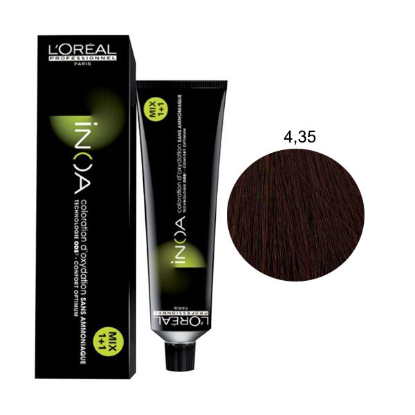 L'OREAL PROFESSIONNEL INOA CASTANO DORATO MOGANO 4,35