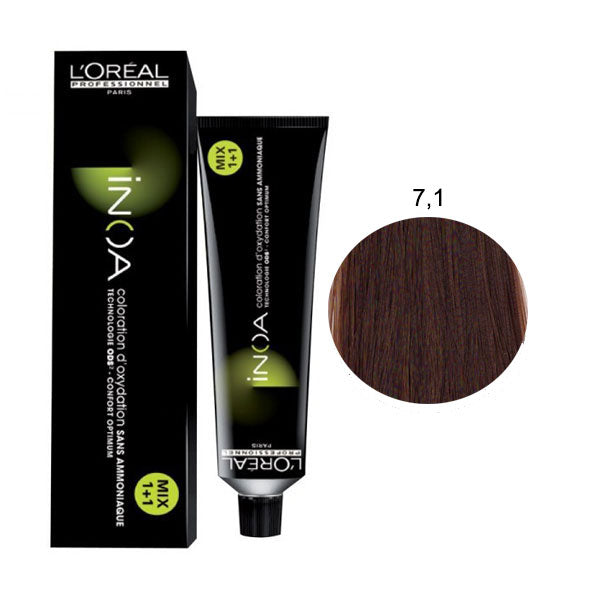 L'OREAL PROFESSIONNEL INOA BIONDO CENERE 7,1 - BIBA-RICAMBI