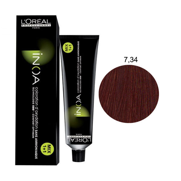L'OREAL PROFESSIONNEL INOA BIONDO DORATO RAME 7,34