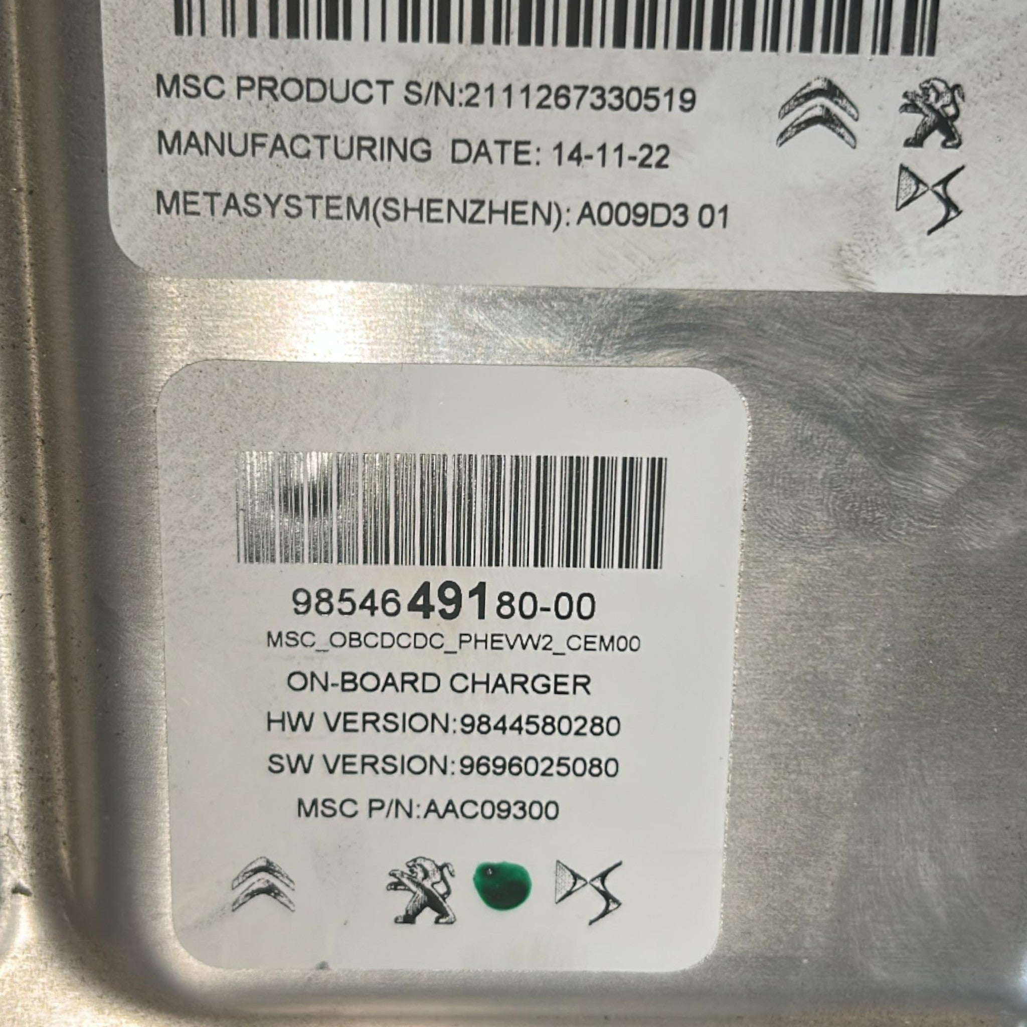Inverter / Convertitore  Peugeot 308 III cod.9854649180 1.6 Hybrid (2021 > )