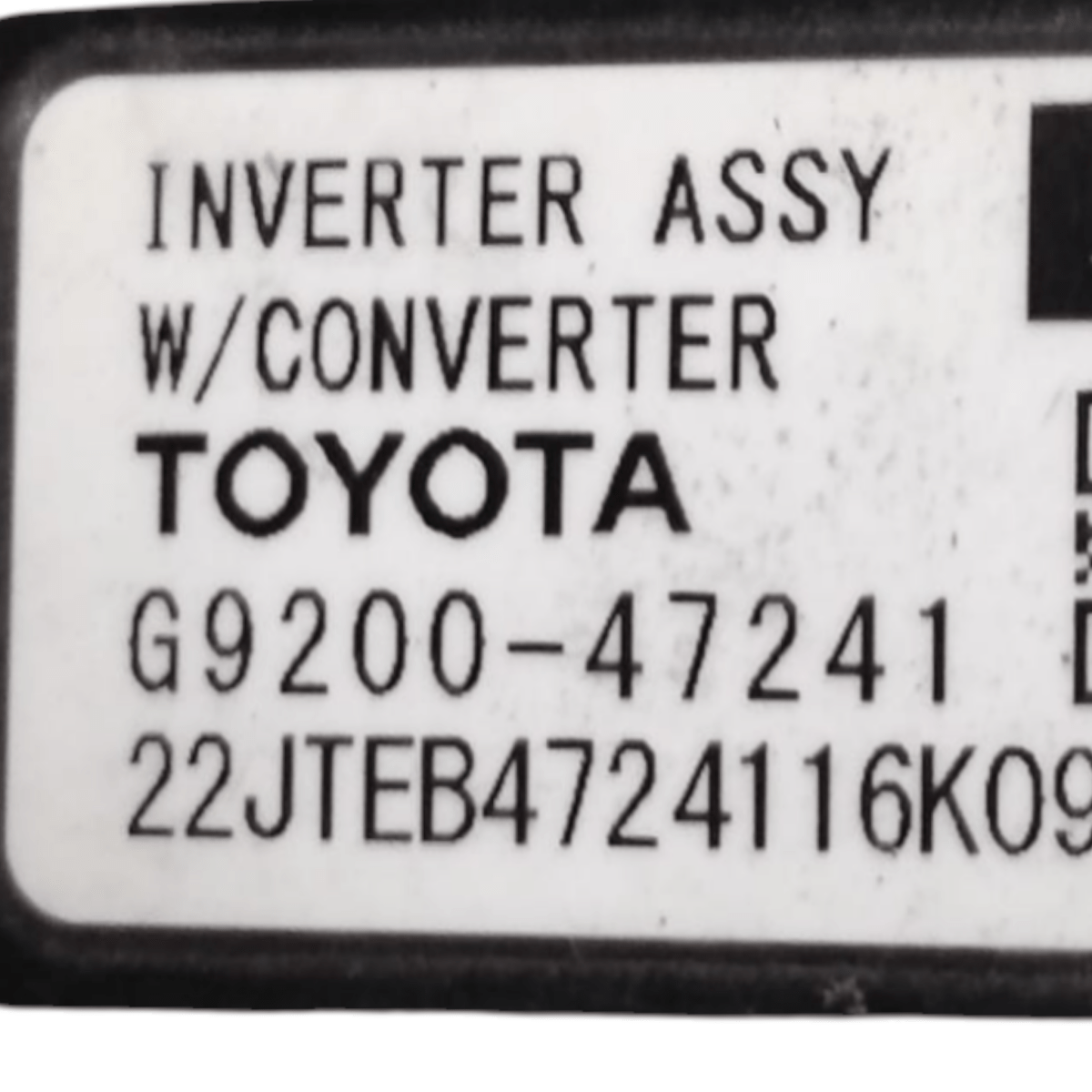Inverter toyota c-hr 1.8 benzina / hybrid cod: g920047421 (2016-)