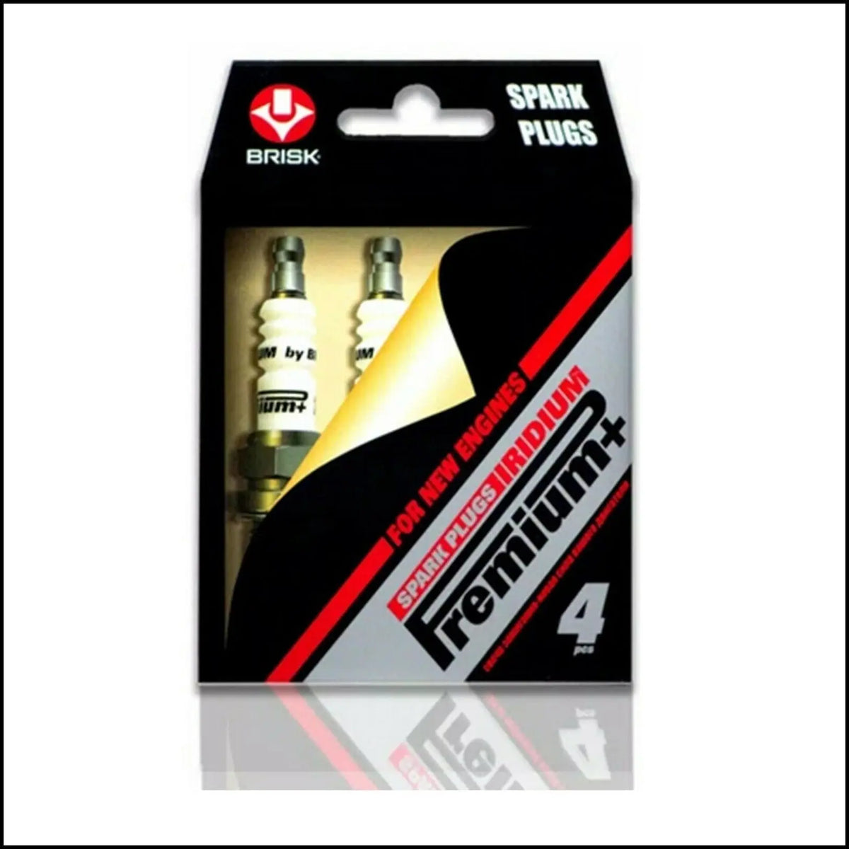 Kit 4 Candele Brisk Iridium Premium P8 Adattabile Dacia Lodgy dal 2012> BIBA-RICAMBI