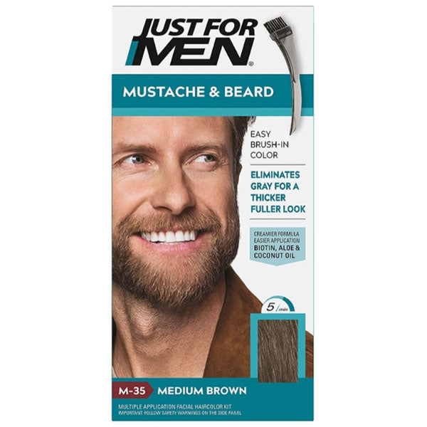 JUST FOR MEN BARBA E BAFFI ELIMINA IL GRIGIO CASTANO MEDIO - BIBA-RICAMBI