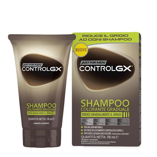JUST FOR MEN CONTROL GXSTD SHAMPOO COLORANTE GRADUALE 118 ML - BIBA-RICAMBI