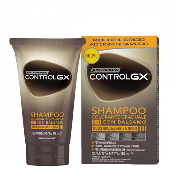 JUST FOR MEN CONTROL GXSTD SHAMPOO COLORANTE GRADUALE 2IN1 118M - BIBA-RICAMBI