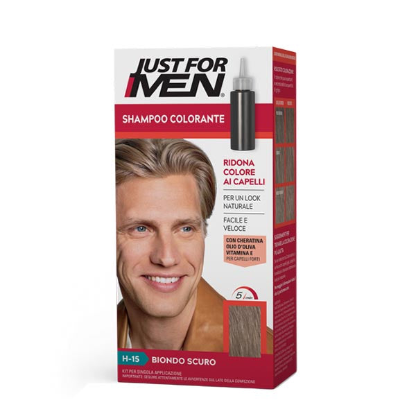 JUST FOR MEN SHAMPOO COLORANTE BIONDO SCURO - BIBA-RICAMBI