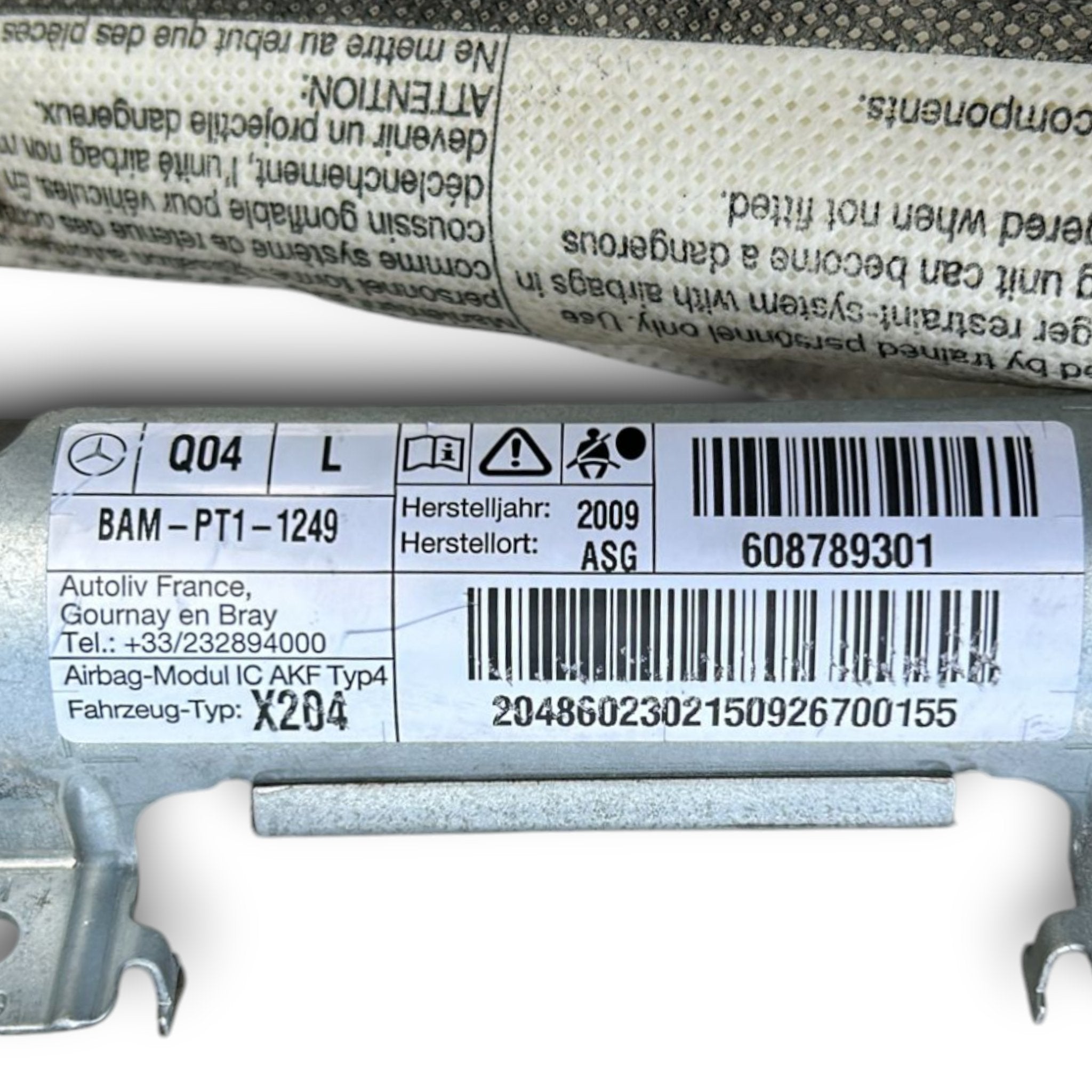 Kit AirBag Mercedes Benz GLK (X204) (2008 > 2015)