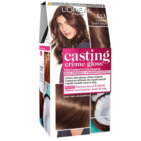 L'OREAL CASTING CREME GLOSS CASTANO ICED CHOCO 513 - BIBA-RICAMBI