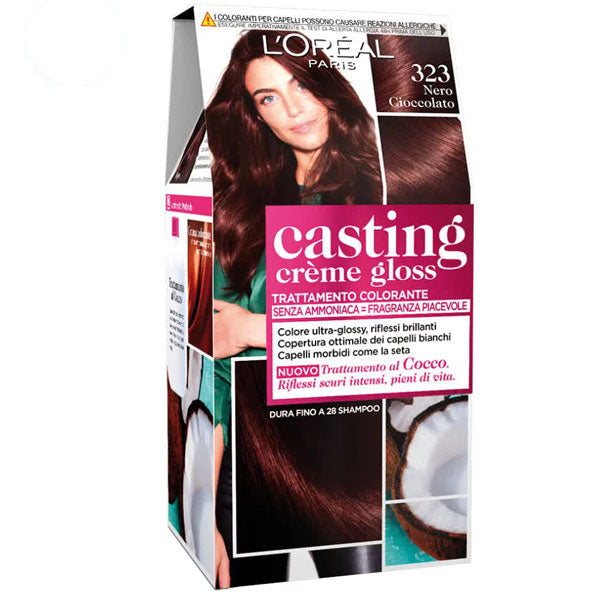 L'OREAL CASTING CREME GLOSS NERO CIOCCOLATO 323 - BIBA-RICAMBI