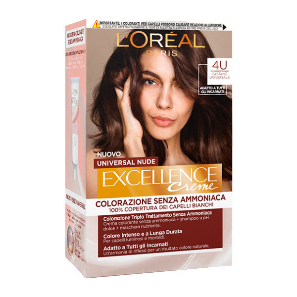 L'OREAL EXCELLENCE NO AMMONIACA CASTANO NUDE 4U - BIBA-RICAMBI