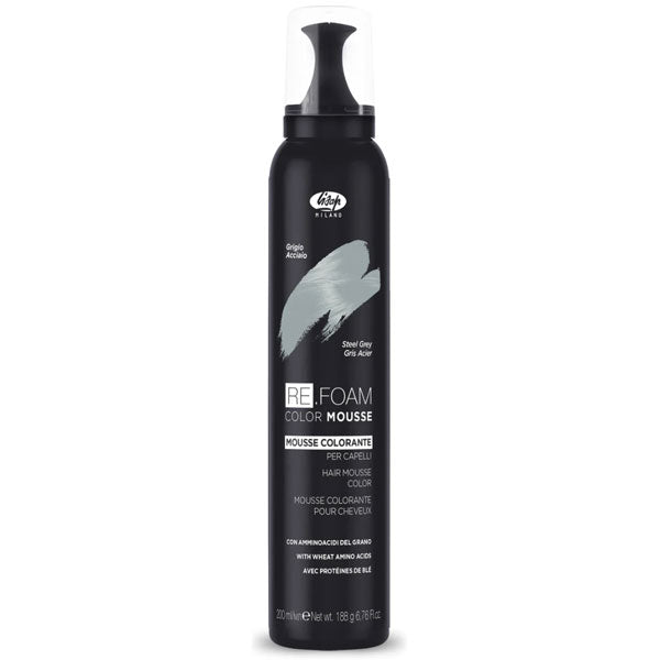 LISAP RE.FOAM MOUSSE COLORANTE CAPELLI GRIGIO ACCIAIO 200 ML