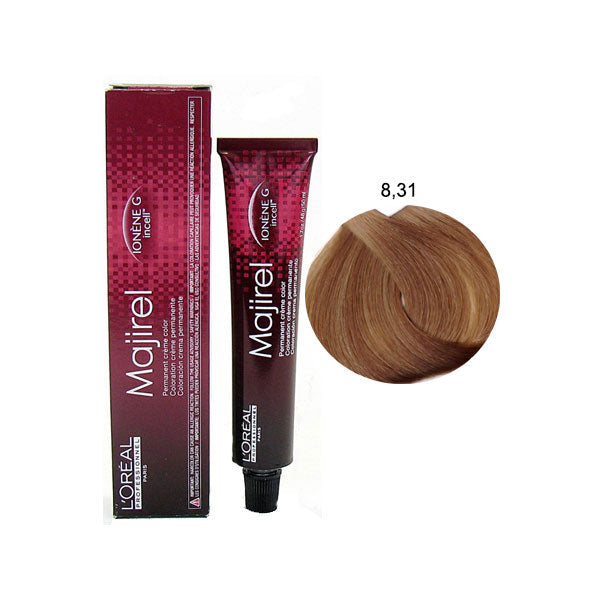 L'OREAL PROFESSIONNEL MAJIREL BIONDO CHIARO BEIGE DORATO 8,31 - BIBA-RICAMBI
