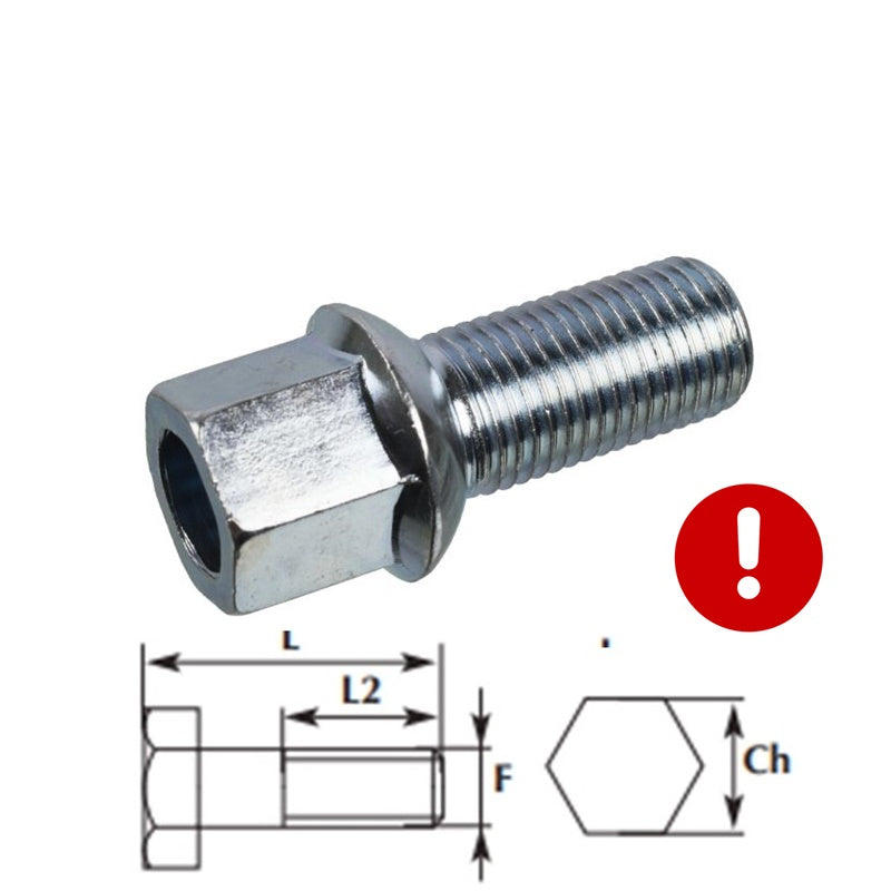 Bullone Ruota Compatibile Per Audi A4 B5 (8D2) dal 1994-2002 BIBA-RICAMBI