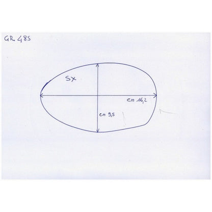 Vetro Specchietto Esterno Lato DX Compatibile Con Alfa Romeo 147 fino al 2008 BIBA-RICAMBI