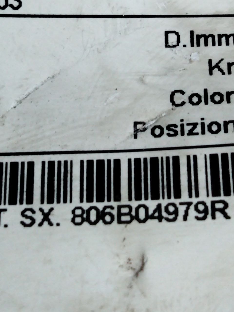 Maniglia esterna Anteriore Sinistra sx Renault Clio IV (2014>) cod.806B04979R