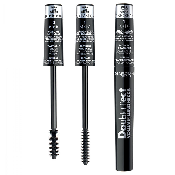 DEBORAH MASCARA DOUBLE EFFECT VOLUME E LUNGHEZZA NERO