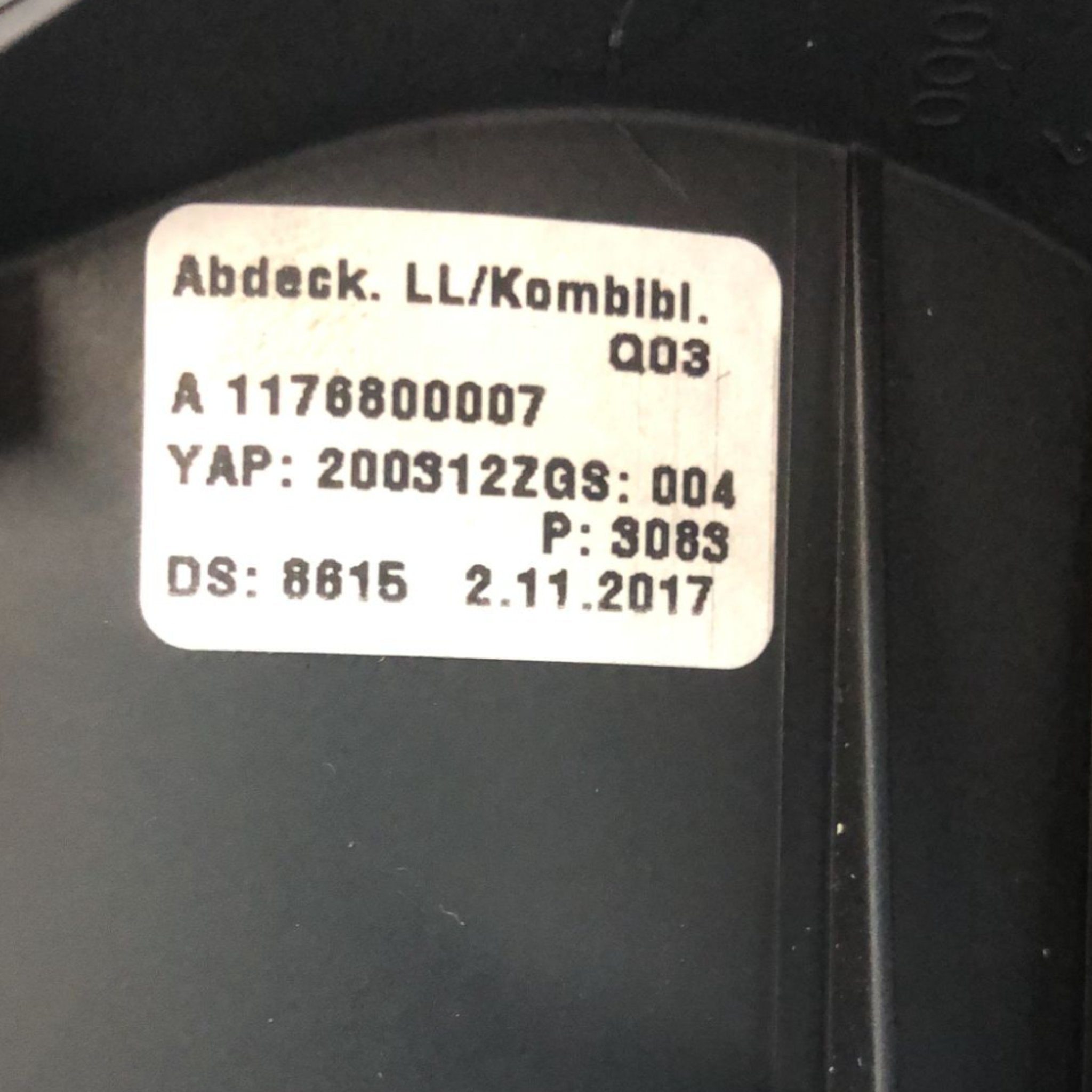Mascherina Tachimetro / Contachilometri Mercedes Benz Cla X117 cod:A1176800007