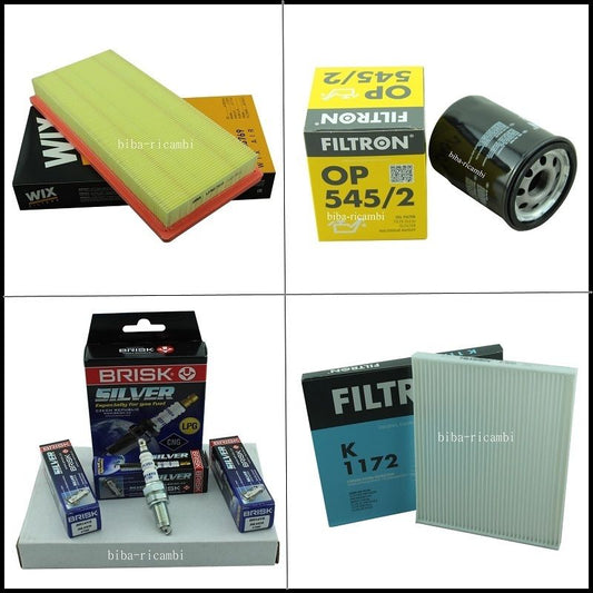 Kit Tagliando Filtri | Candele Per Alfa Romeo Mito 1.400 58kw/78cv dal 2008&gt; BIBA-RICAMBI