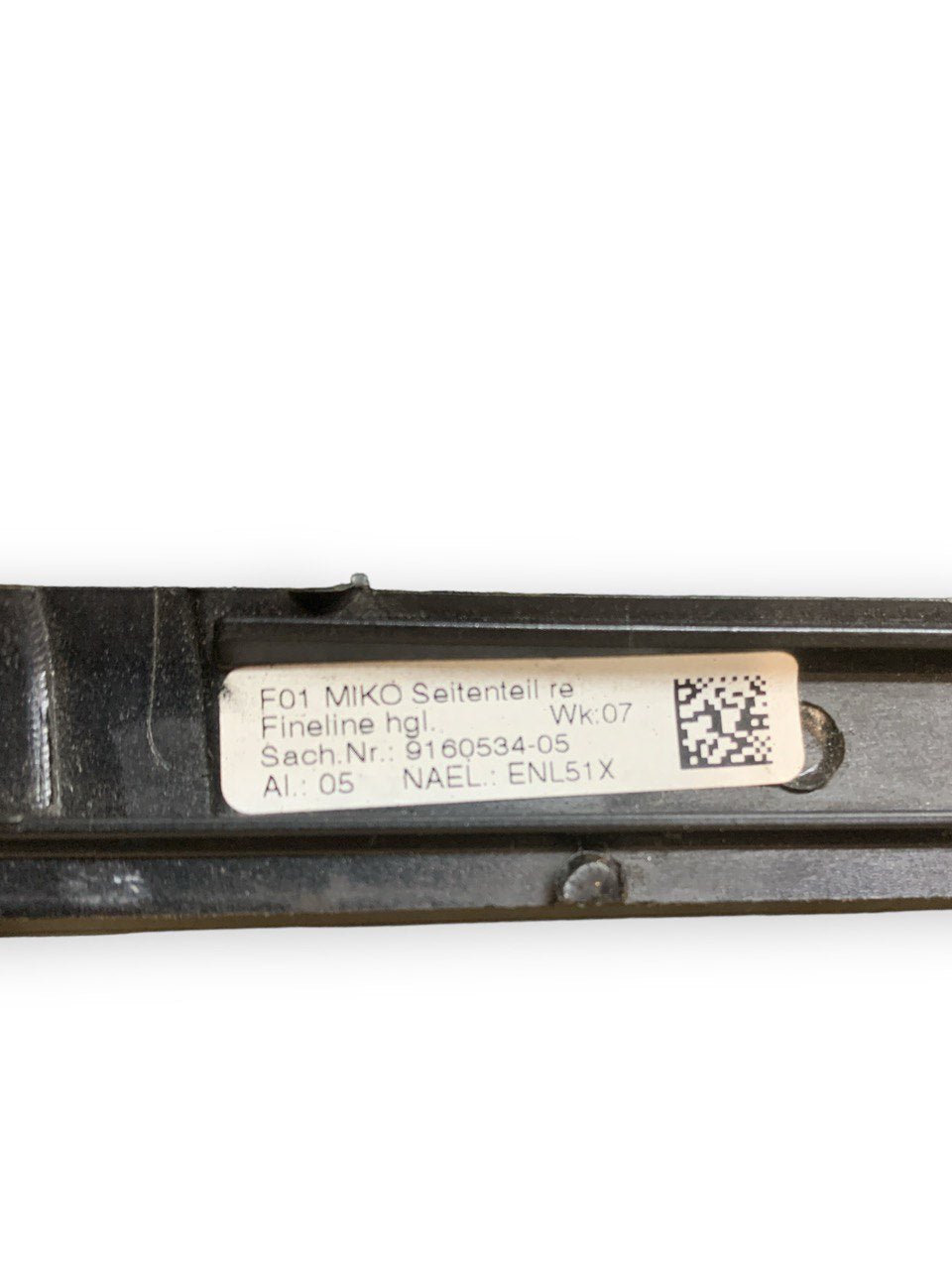Modanatura Interna Pannello Console Centrale Destro BMW F02 (2012) cod.9160534